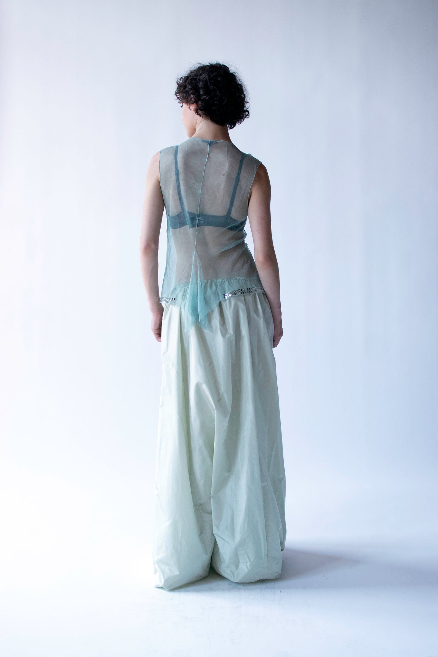 Mint Mesh Top w/ Sequins | Rozae Nichols