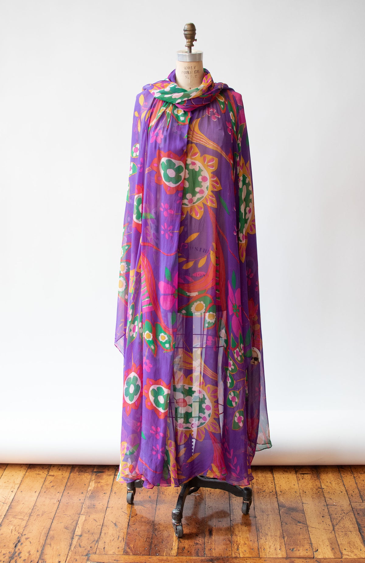 1970s Chiffon Caftan