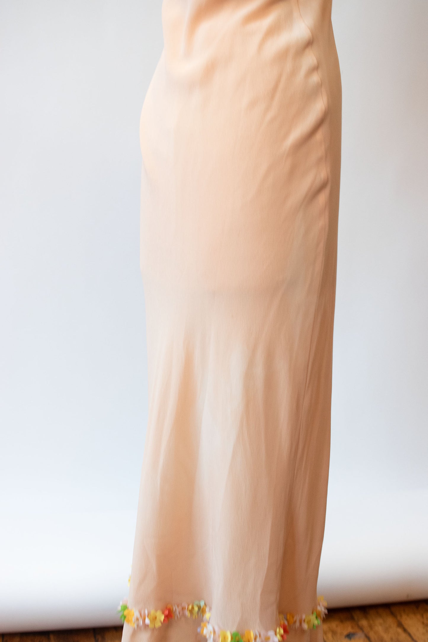 Peach Chiffon Dress | Moschino SS 2000