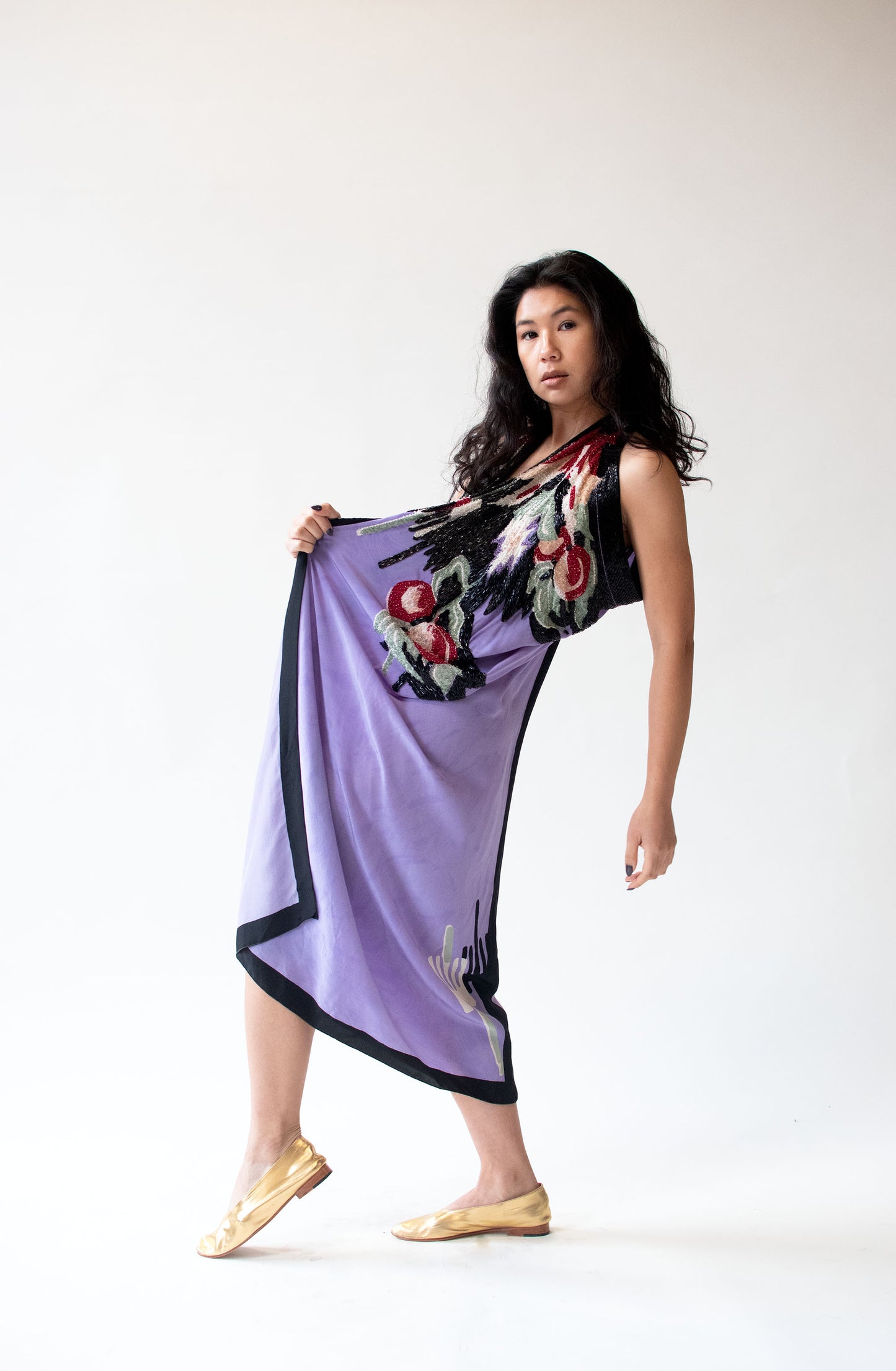 1980s Beaded Silk Caftan | Michaele Vollbracht