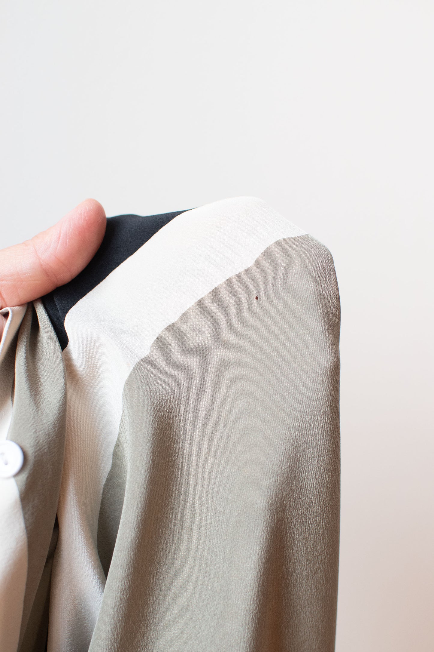 1980s Greyhoud Print Silk Blouse | Michael Vollbracht