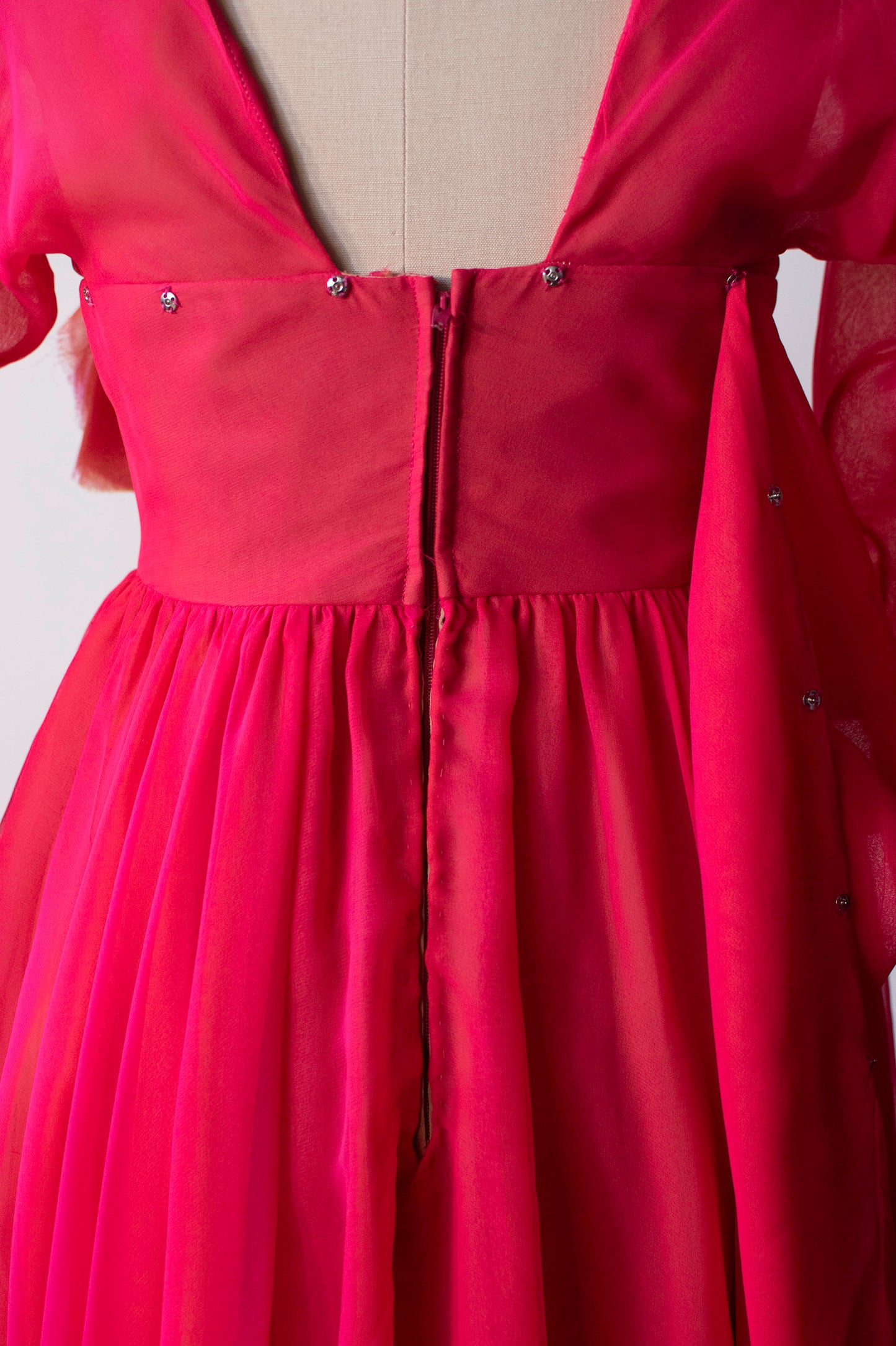 1960s Pink Chiffon Dress | Geoffrey Beene