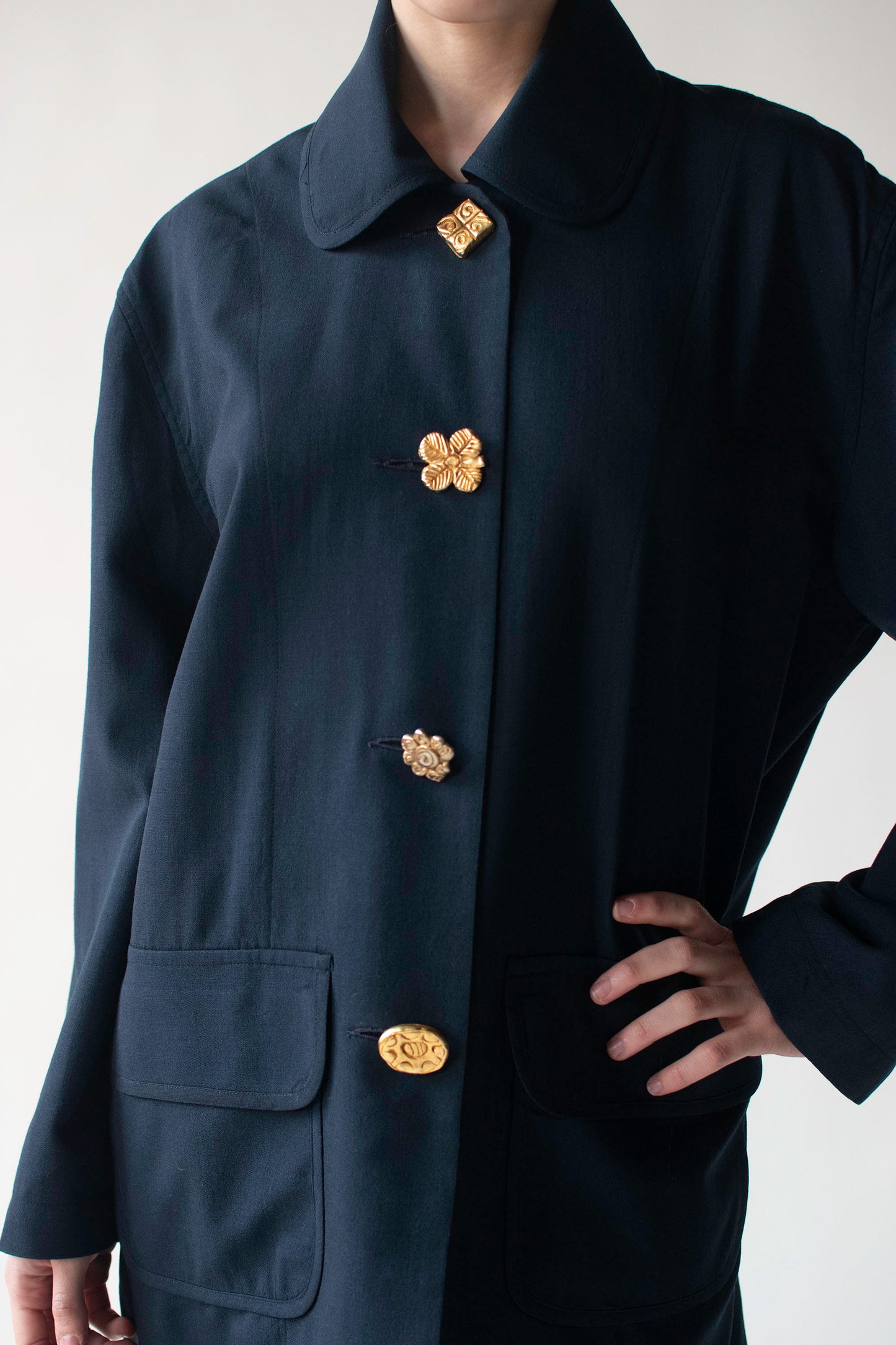 Navy Wool Jacket | Todd Oldham