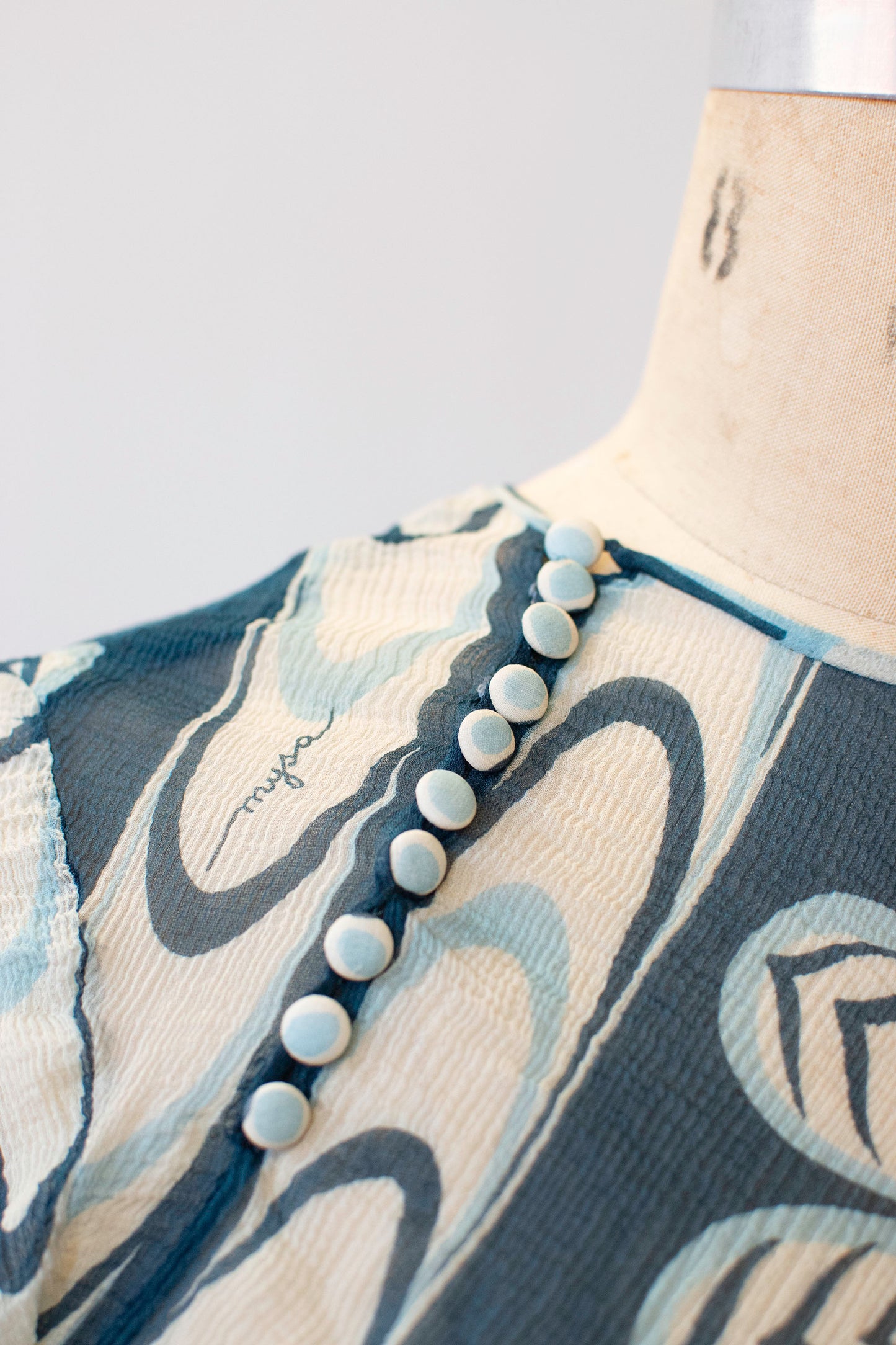 1970s Printed Chiffon Dress | Mysa