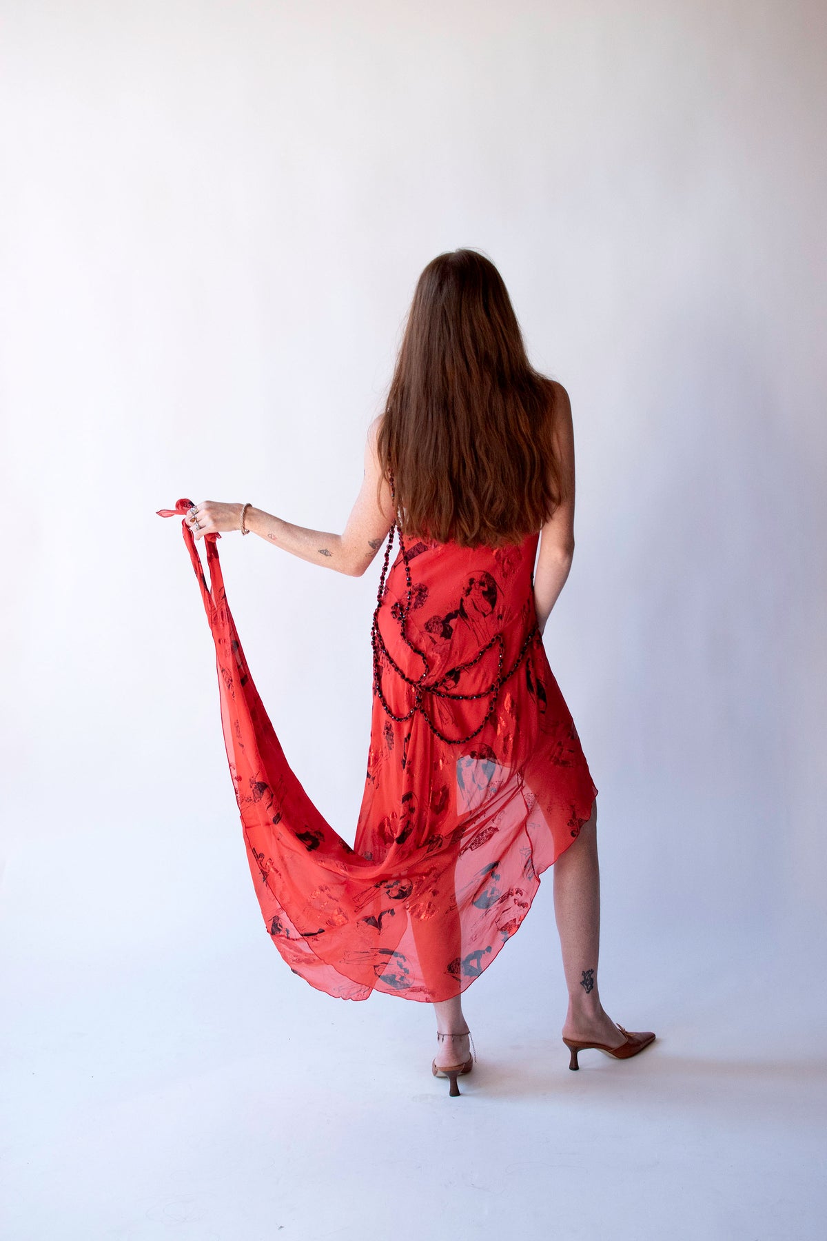 Flapper Print Chiffon Dress | Voyage Invest in the Original FW 2003