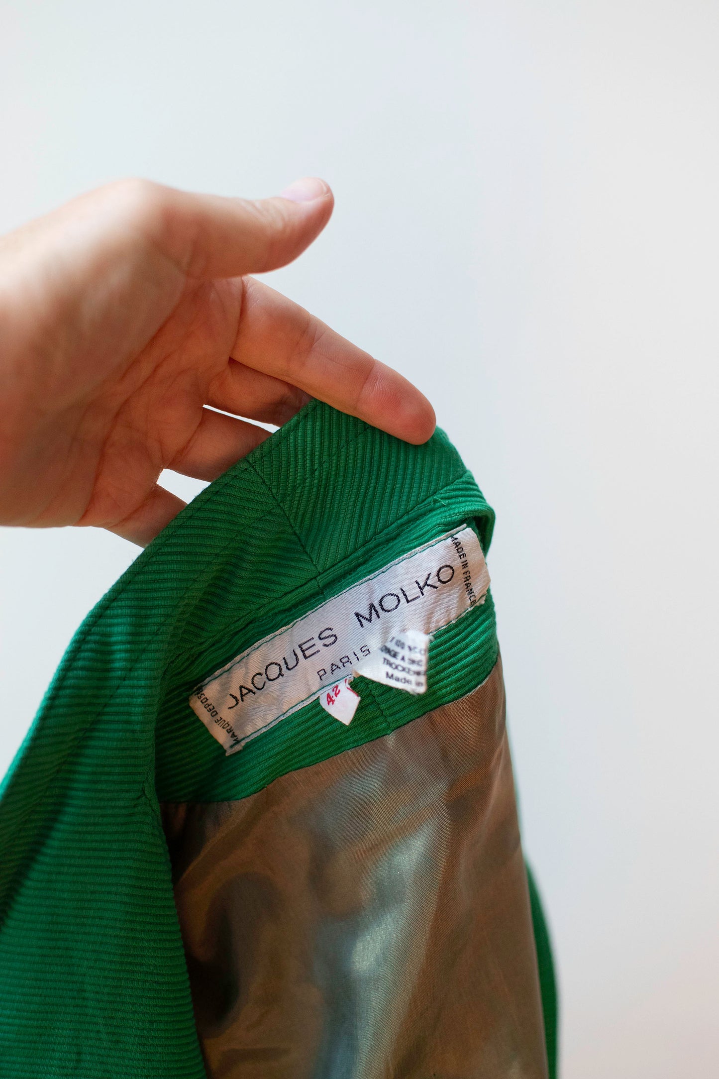 1980s Green Faille Jacket | Jacques Molko