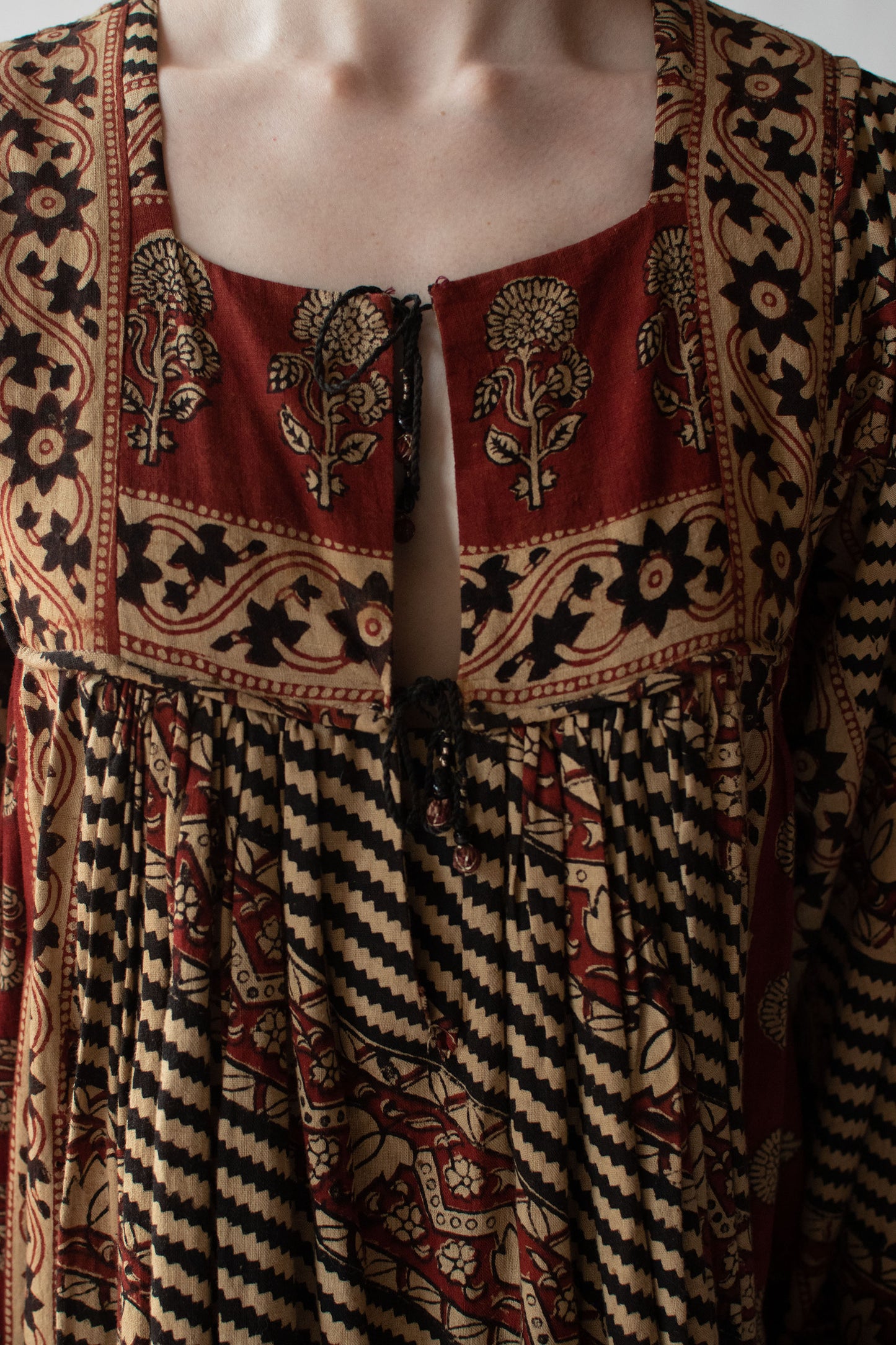 1970s Block Print Dress