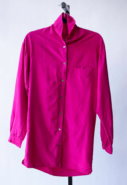 Magenta Button Up | Romeo Gigli