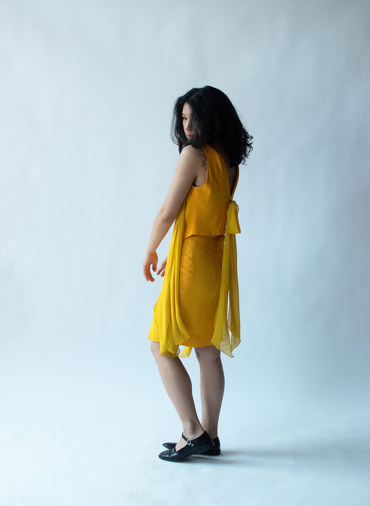 1990s Marigold Skirt Suit | Moschino Cheap & Chic