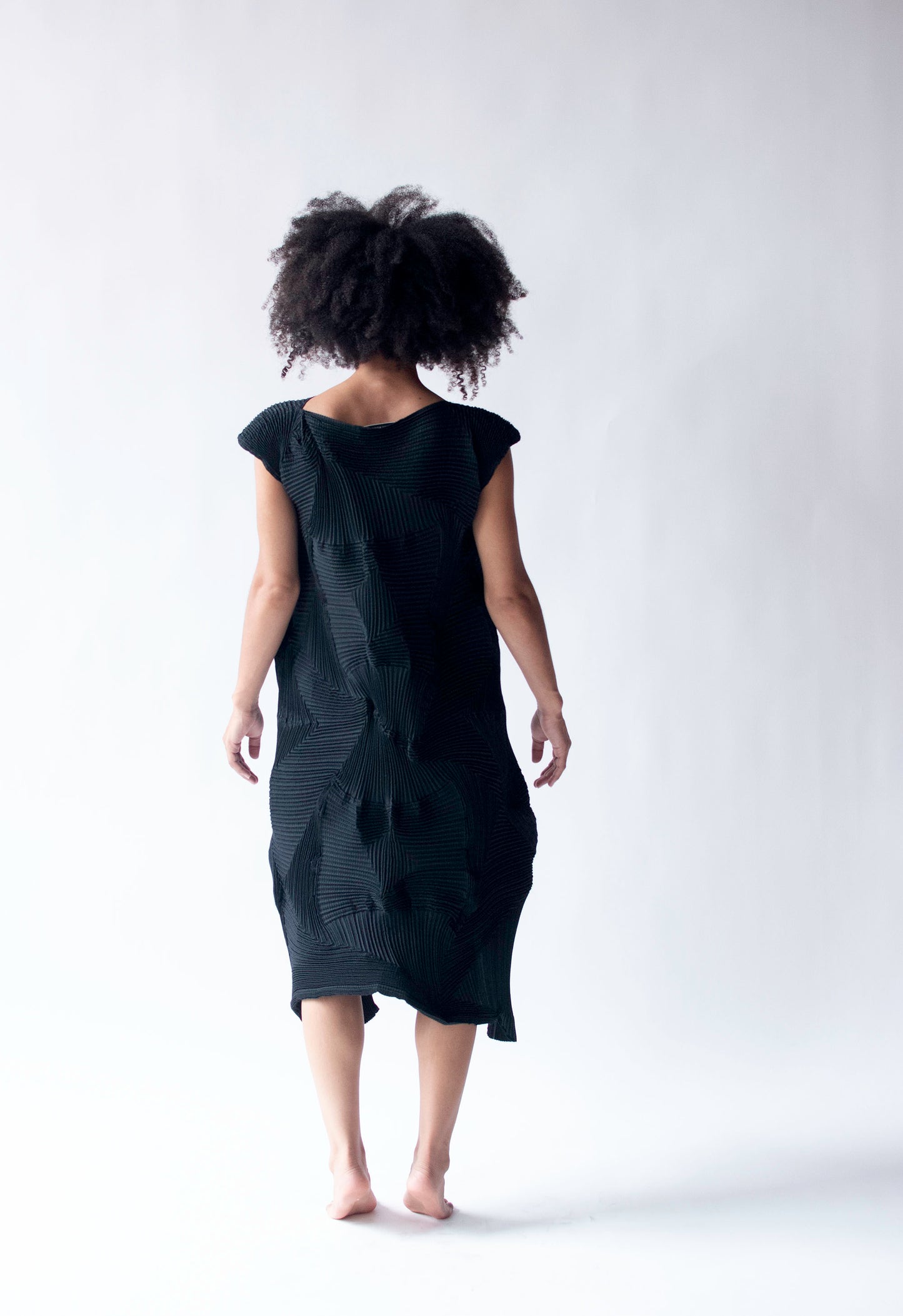 Pleated Black Dress | Issey Miyake