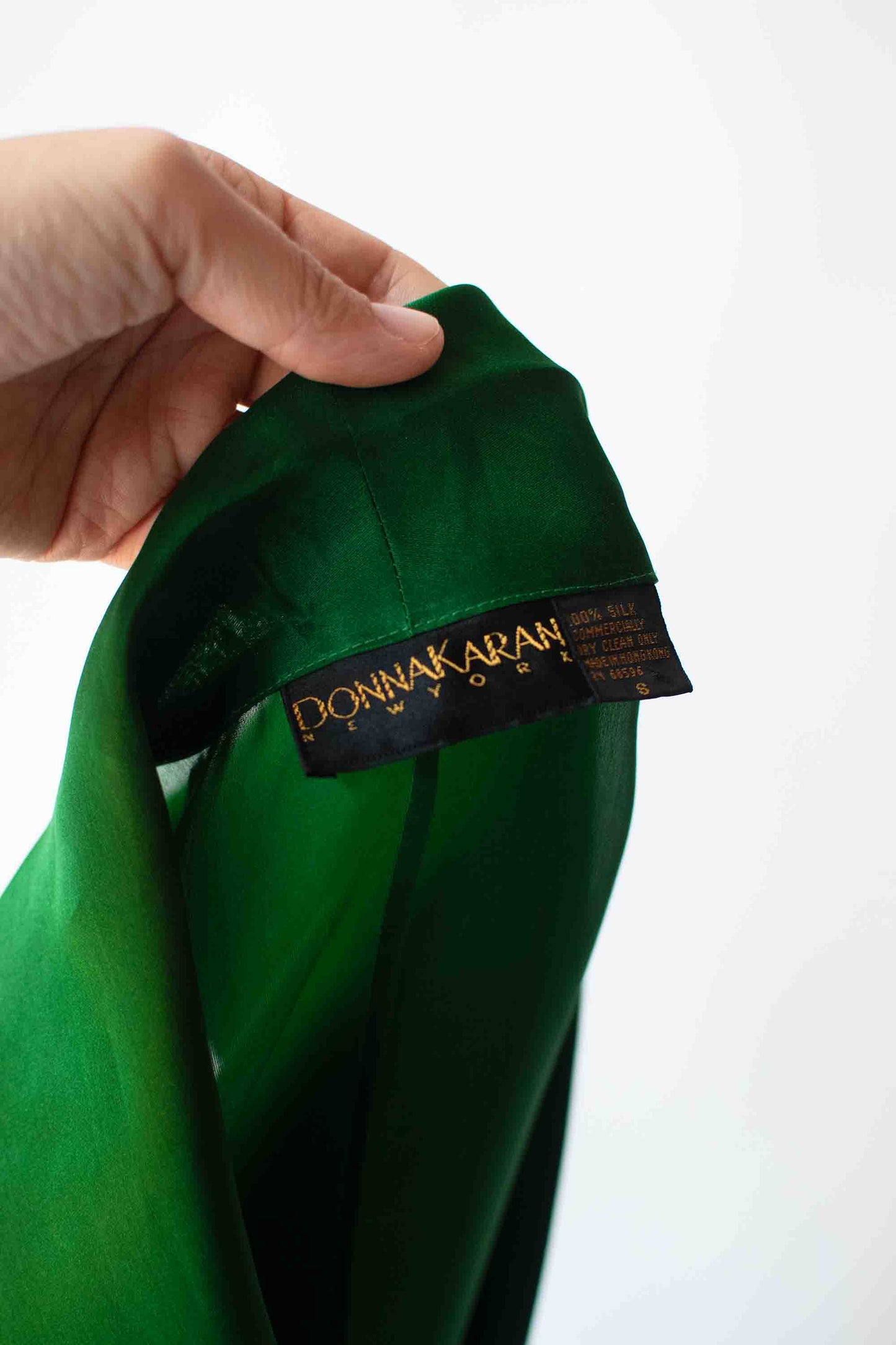 Emerald Organza Blouse | Donna Karan