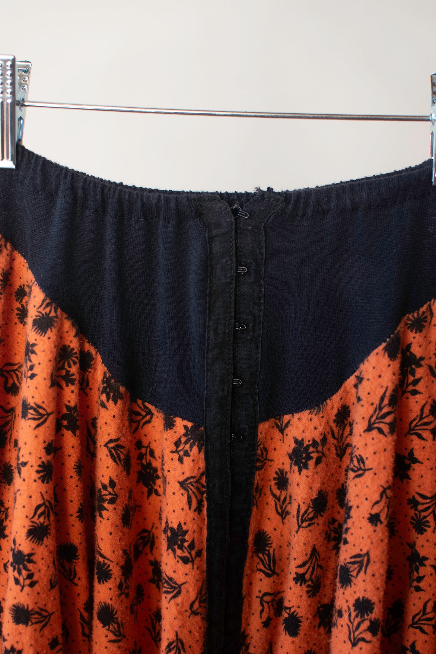 Orange Flannel Skirt | Betsey Johnson Punk Label