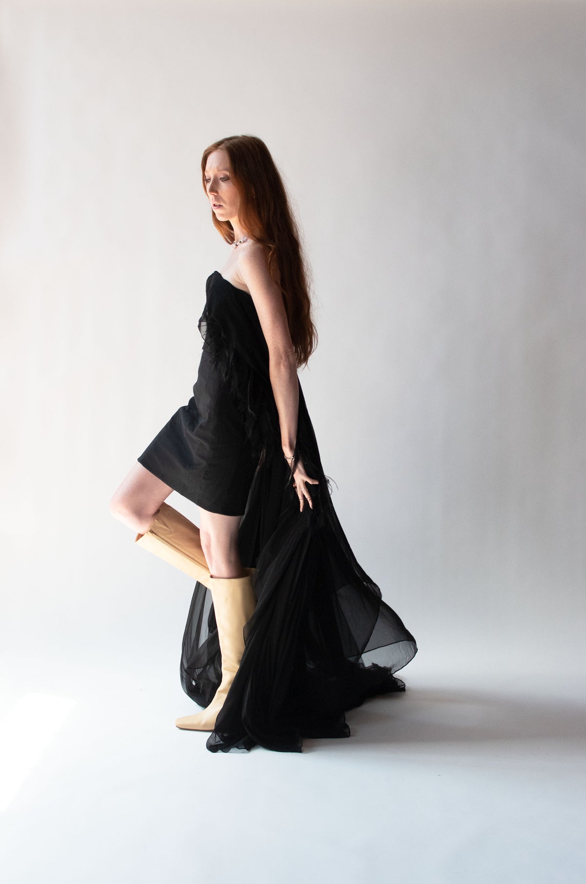 Black Chiffon Gown | Chrisitian Cota Spring 2011