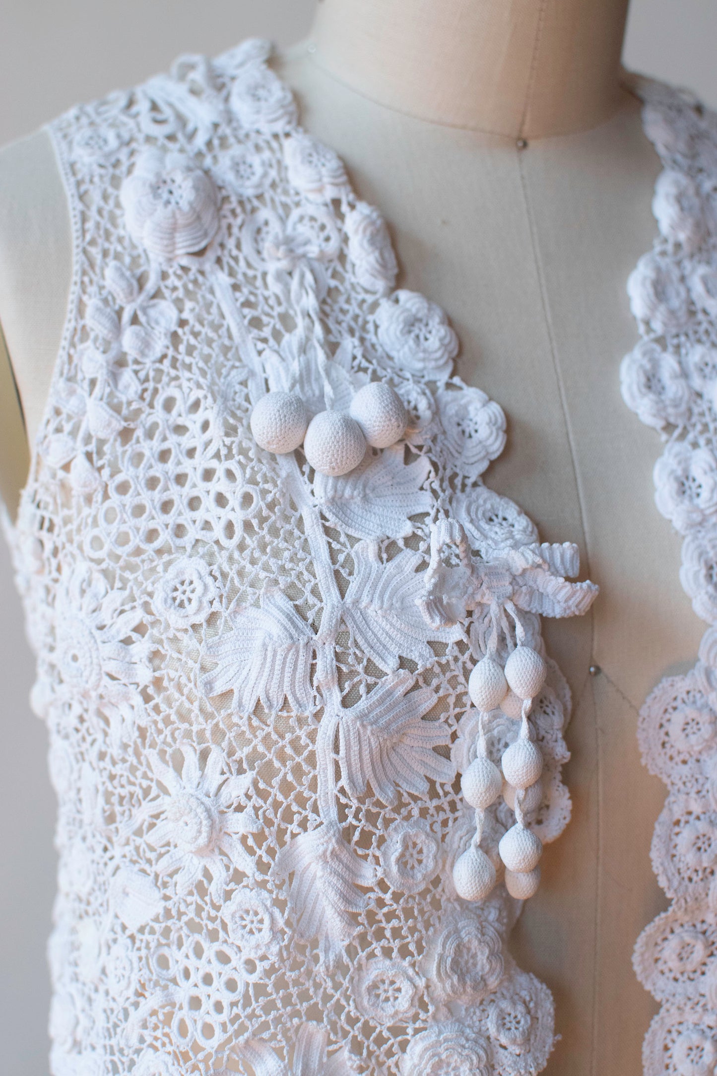 Antique Irish Crochet Vest
