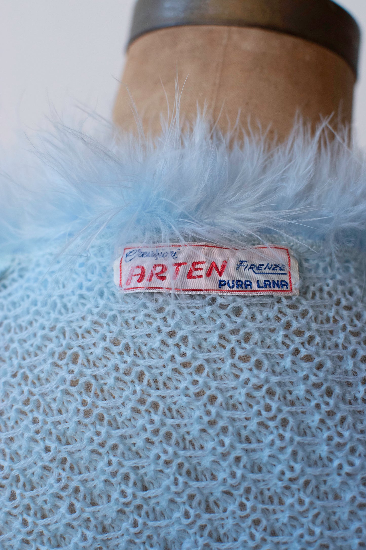 1970s Feather Trim Sweater