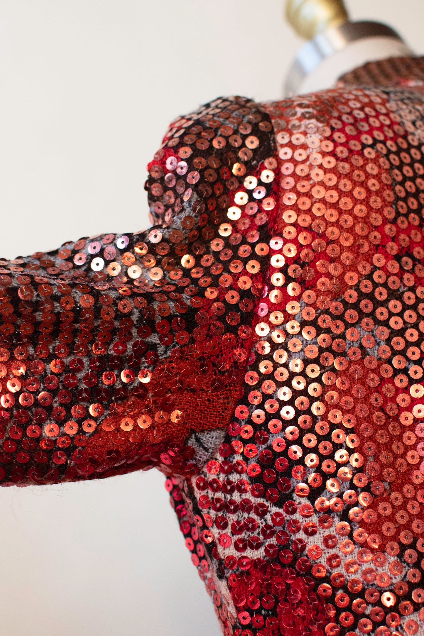 1970s Red Sequin dress