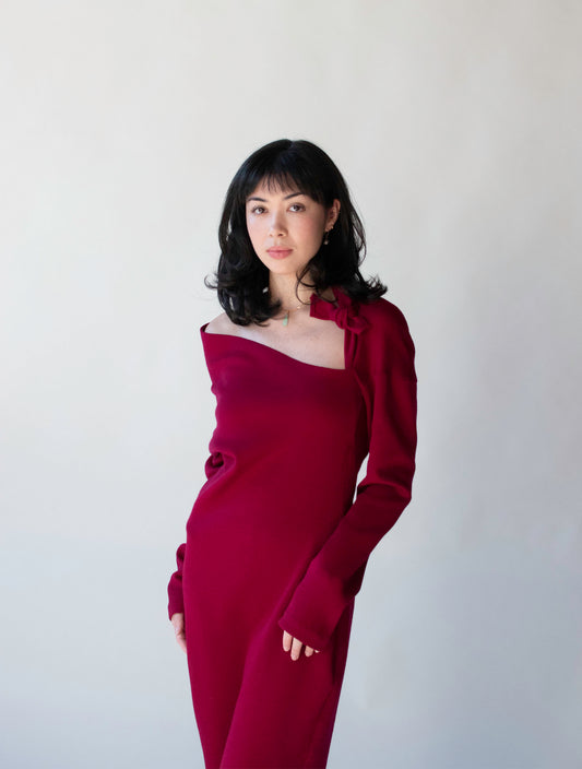 Raspberry Knit Dress | Romeo Gigli 1988