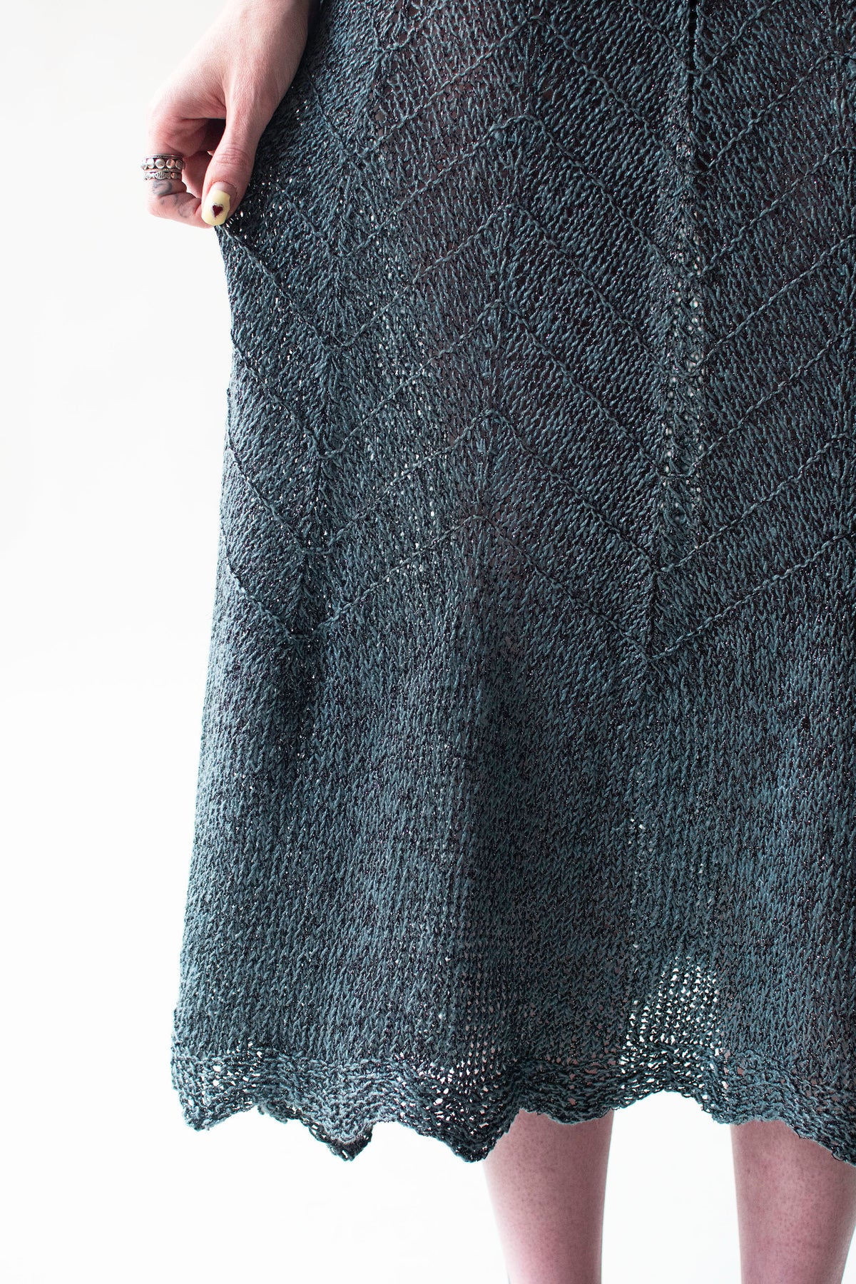 Slate Blue Knit Dress | Lotte Gabole