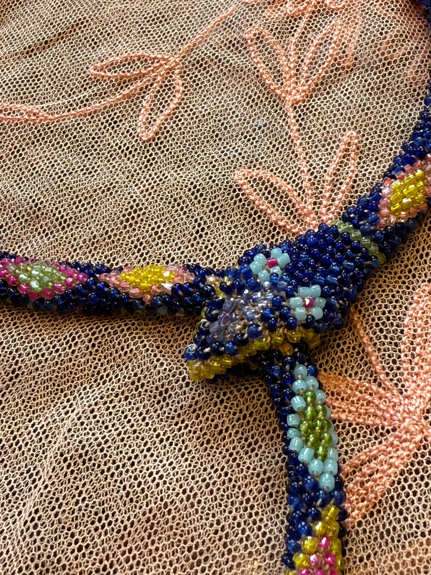 Bead Crochet Snake | Cobalt Multi Color Diamond