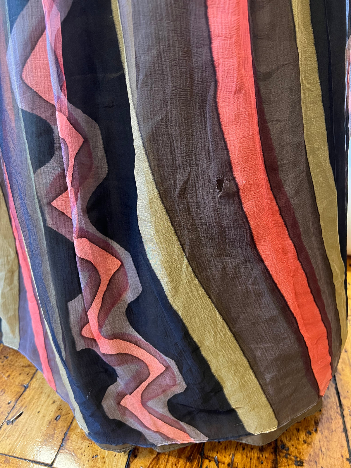 1970s Hand Painted Chiffon Gown | Doree Leventhal
