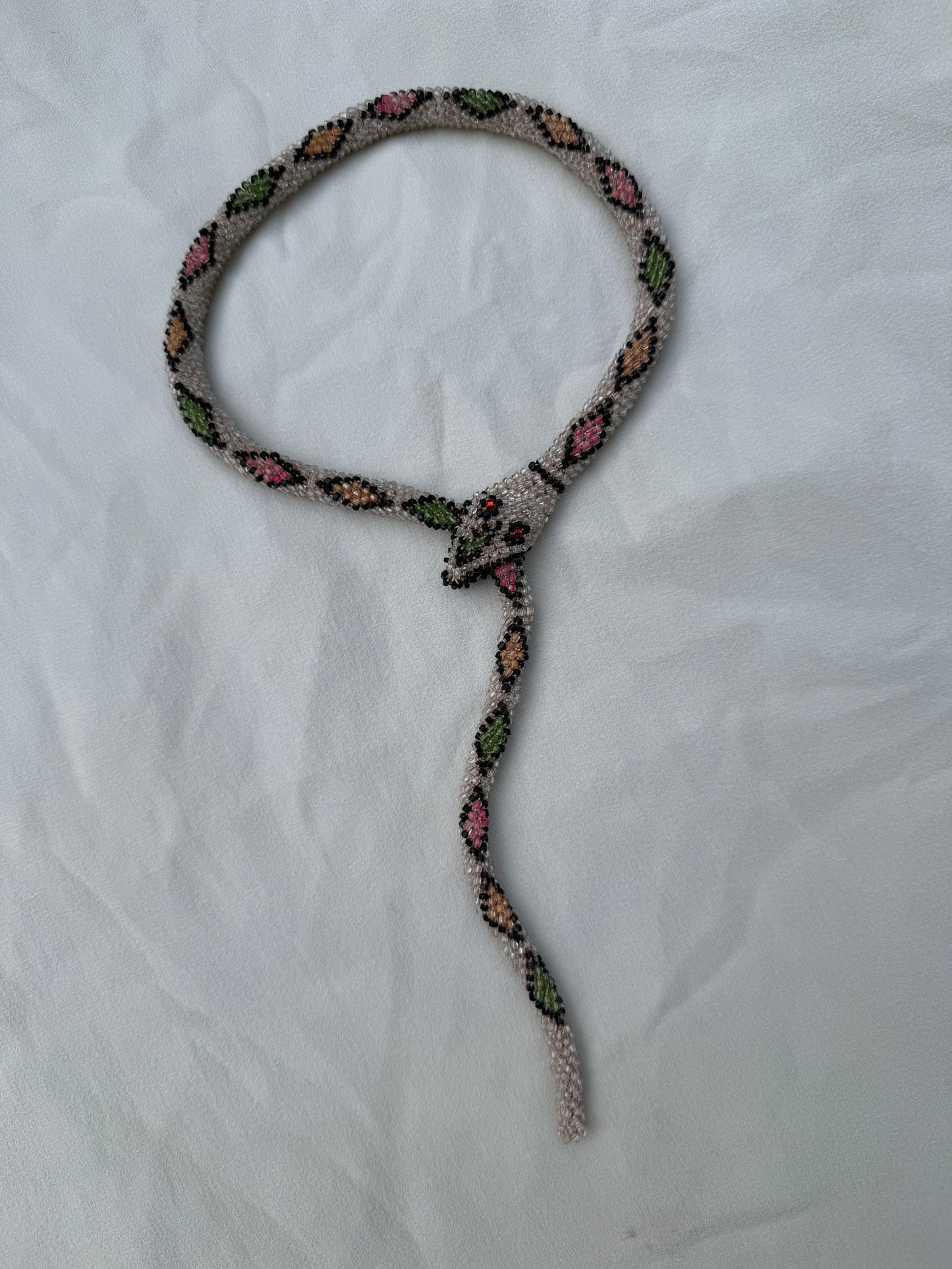 Bead Crochet Snake | Diamond Crystal Clear