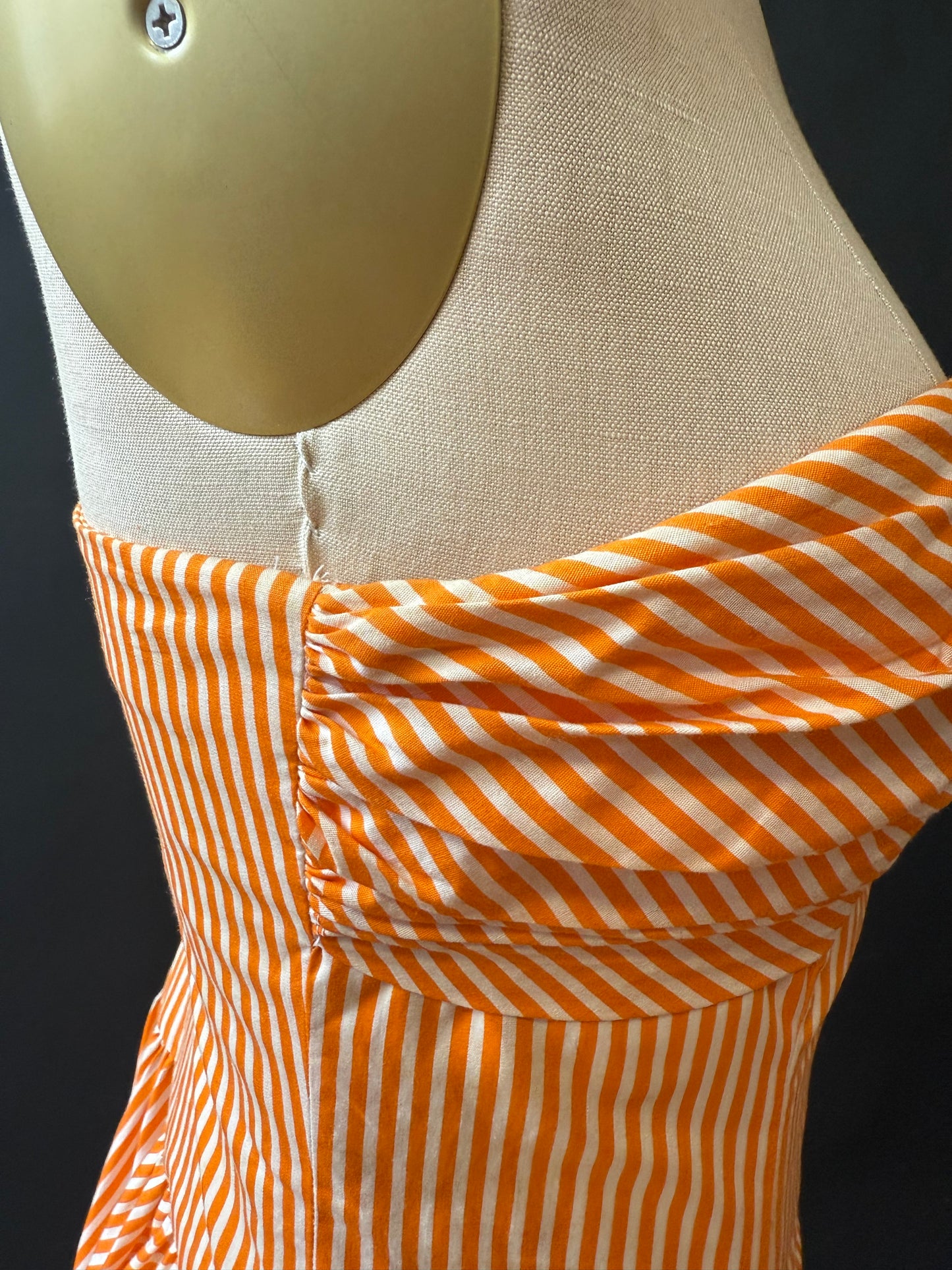Strapless Striped Sundress | Albert Nipon