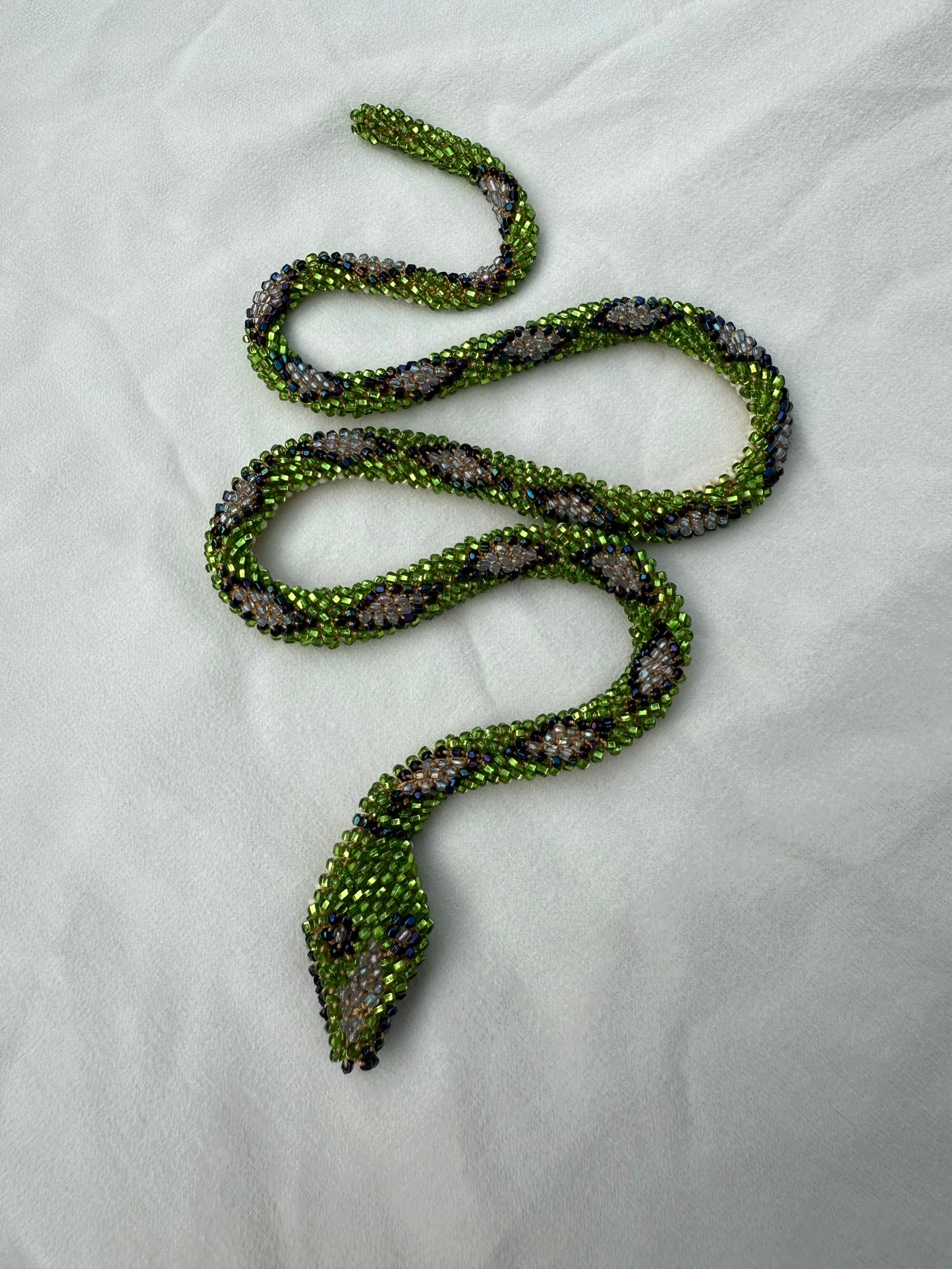 Bead Crochet Snake | Absinthe Diamond