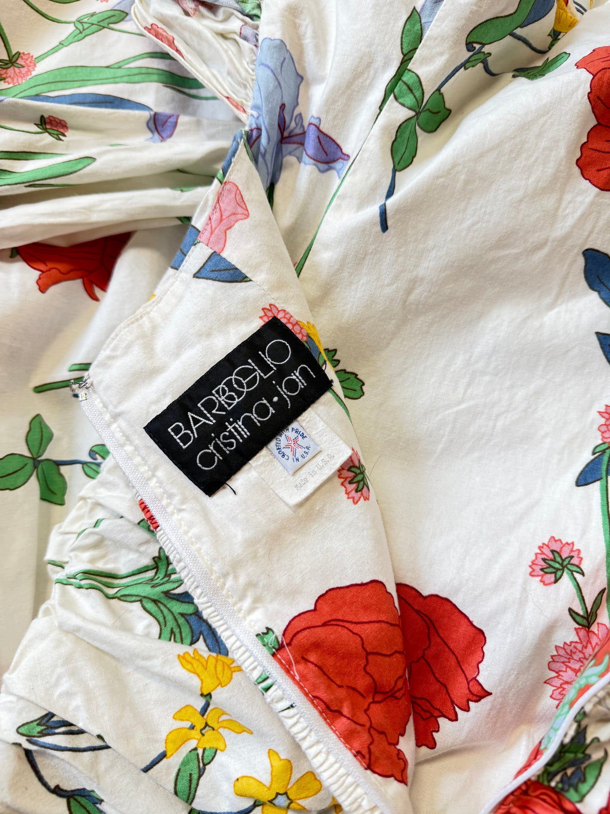 1980s Floral Print Dress | Jan + Christina Barboglio