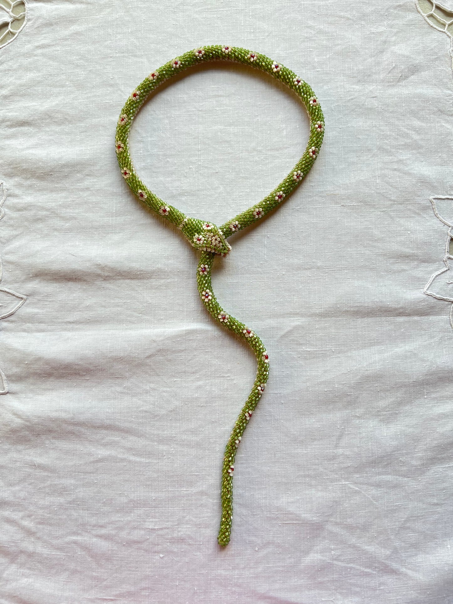 Bead Crochet Snake | Mint Flower