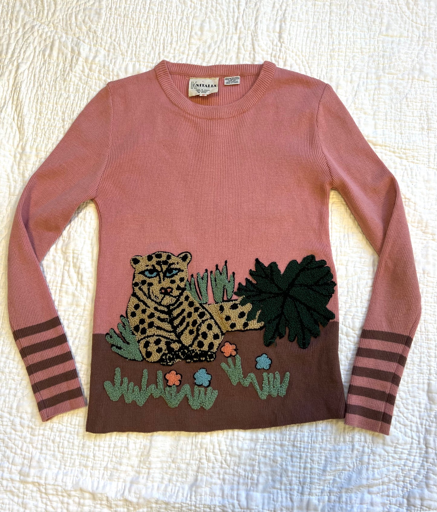 1970s Grumpy Leopard Sweater