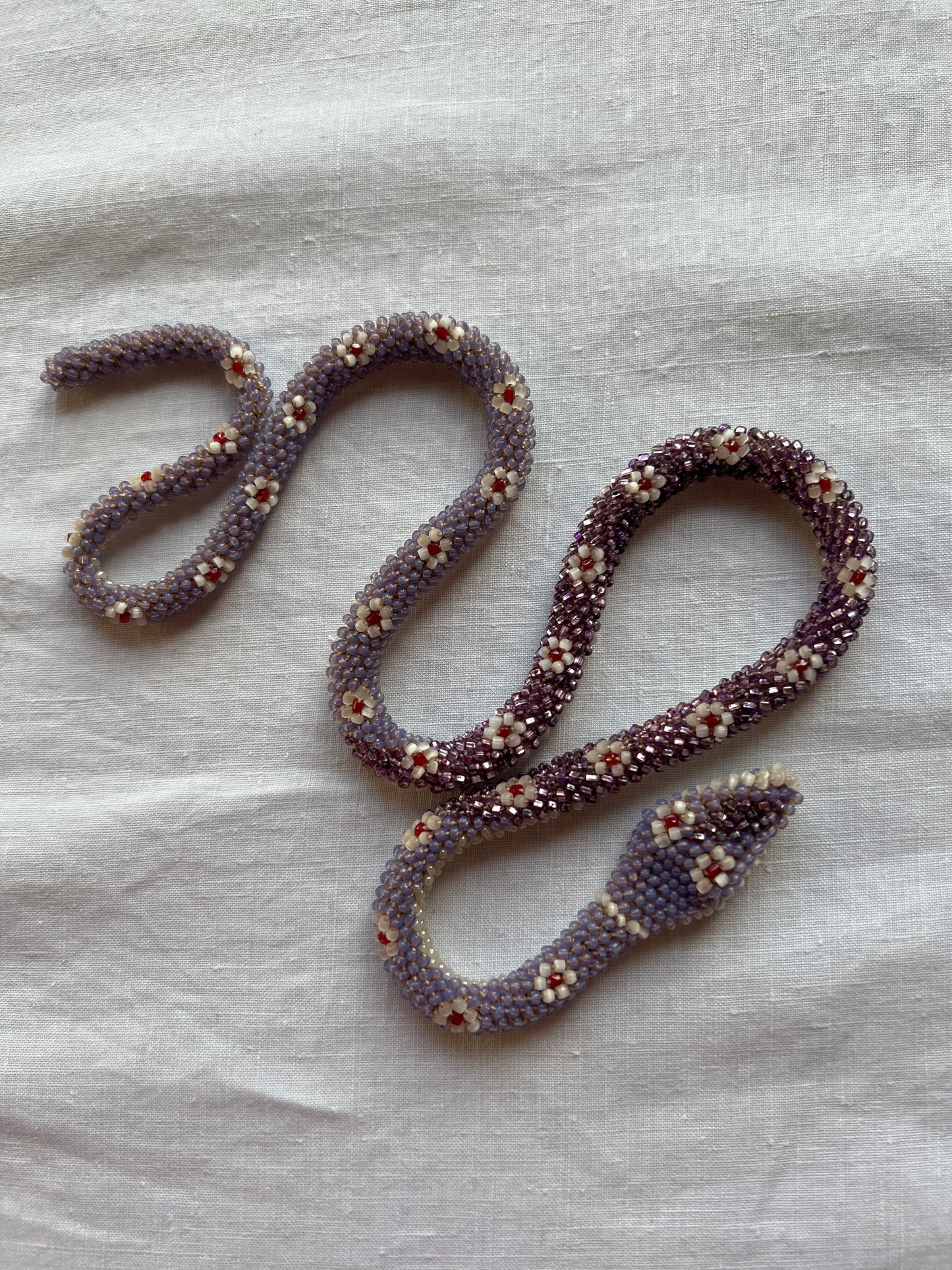 Bead Crochet Snake | Lavender Flower