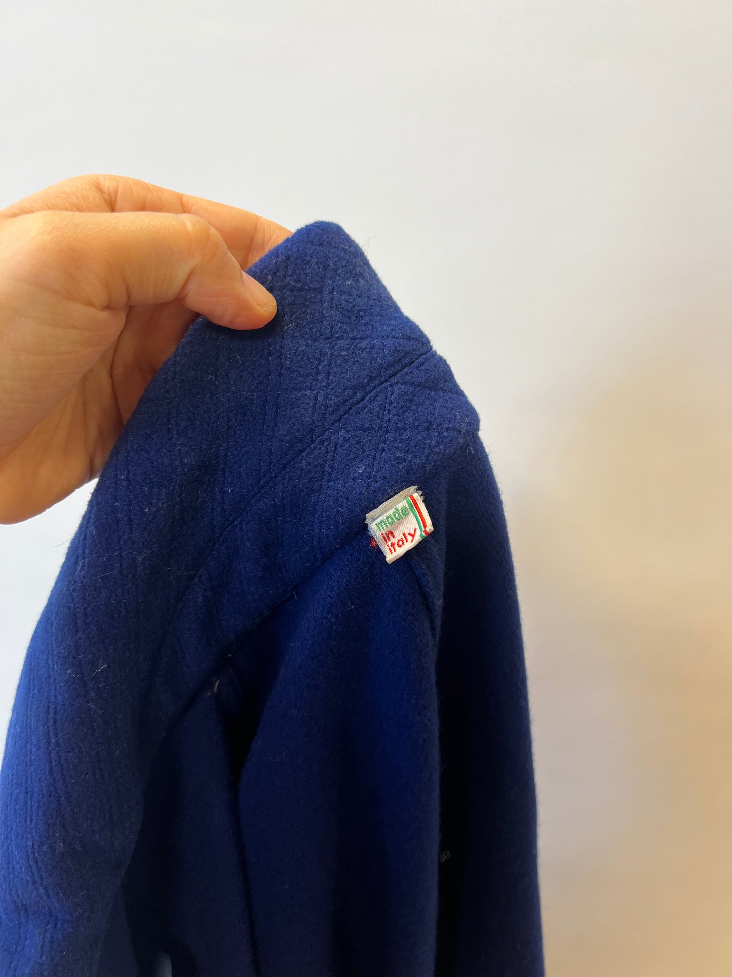 1990s Cobalt Wool Cocoon Coat