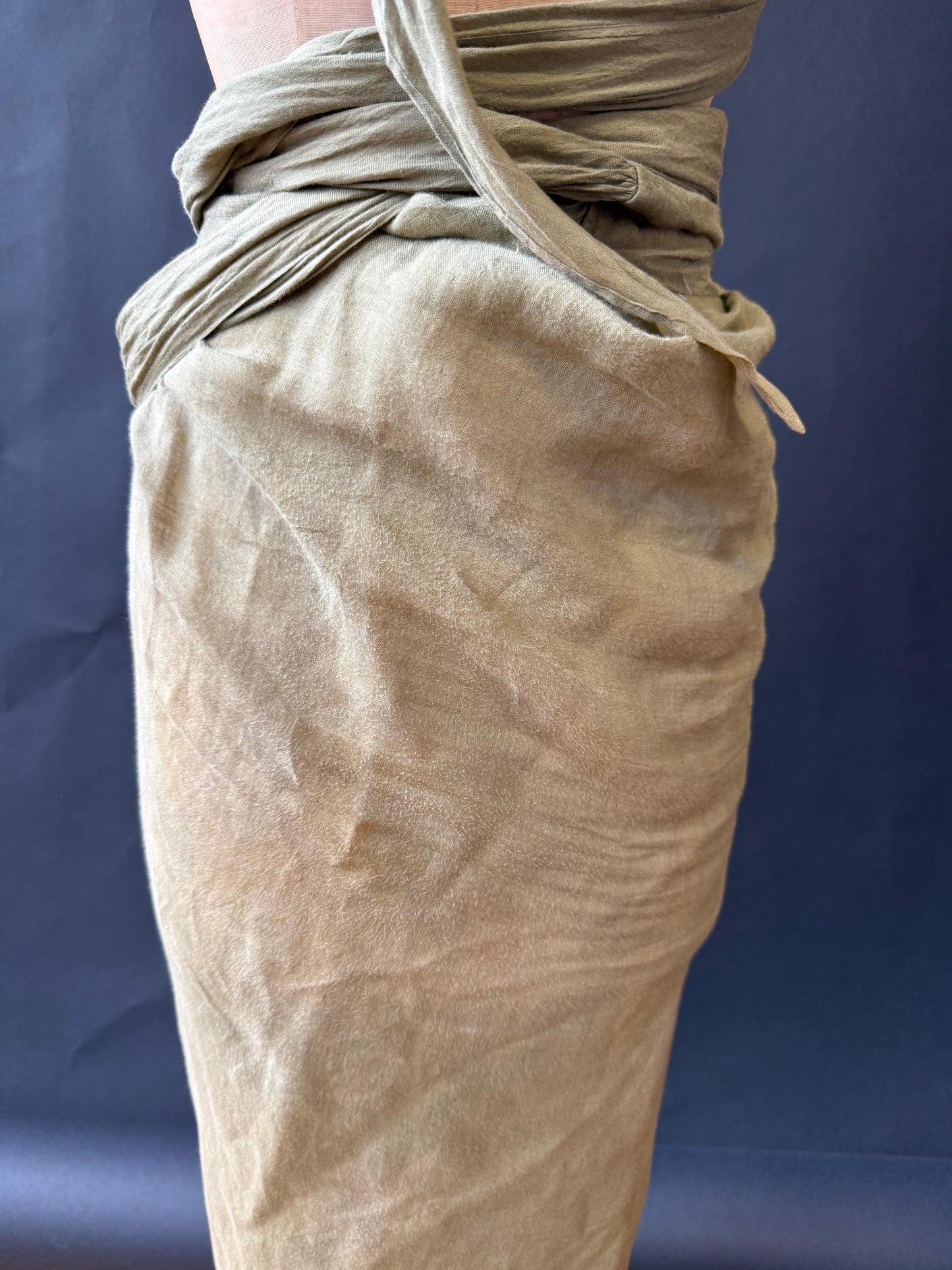 Convertible Linen Wrap Skirt / Dress | Romeo Gigli for Callaghan 1989