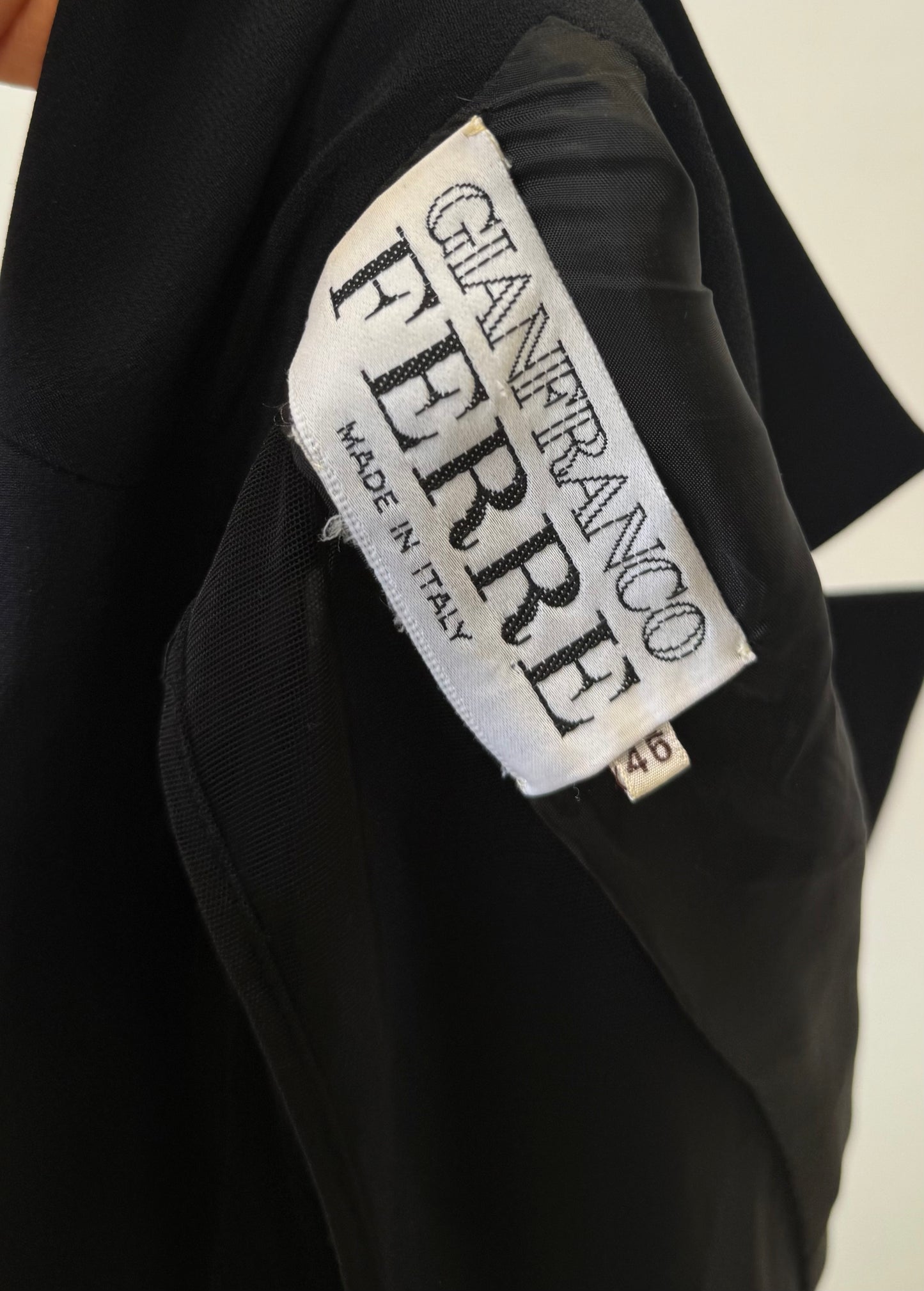 Black Blazer w/ Silk Accents | Gianfranco Ferré.