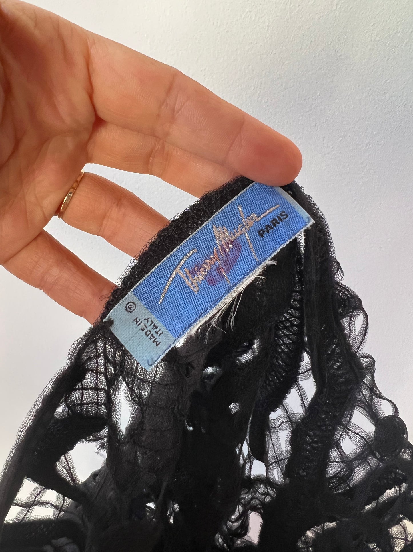 1990s Tulle Lace Shirt | Thiery Mugler