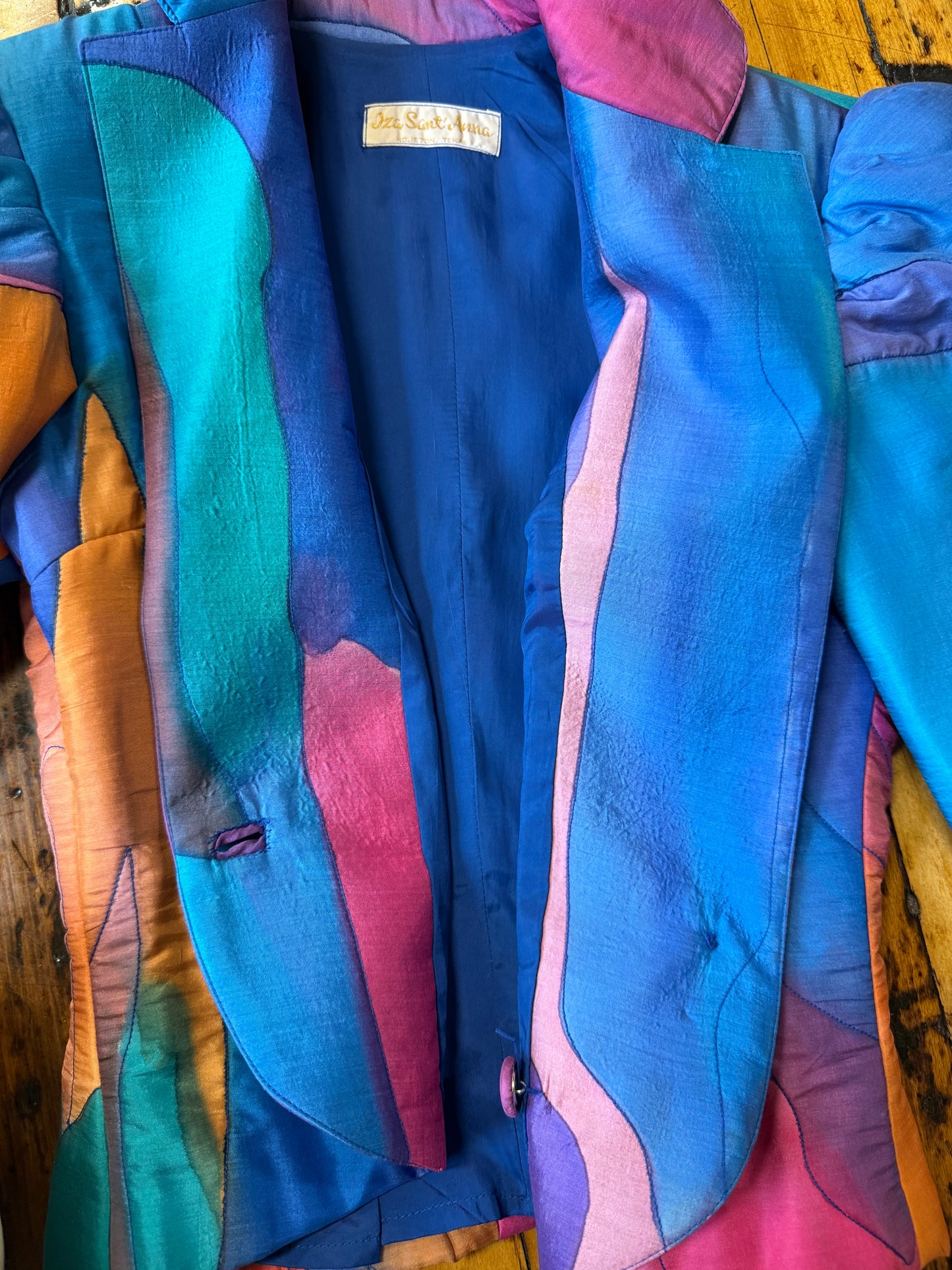 Rainbow Quilted Silk Jacket | Iza Sant' Anna