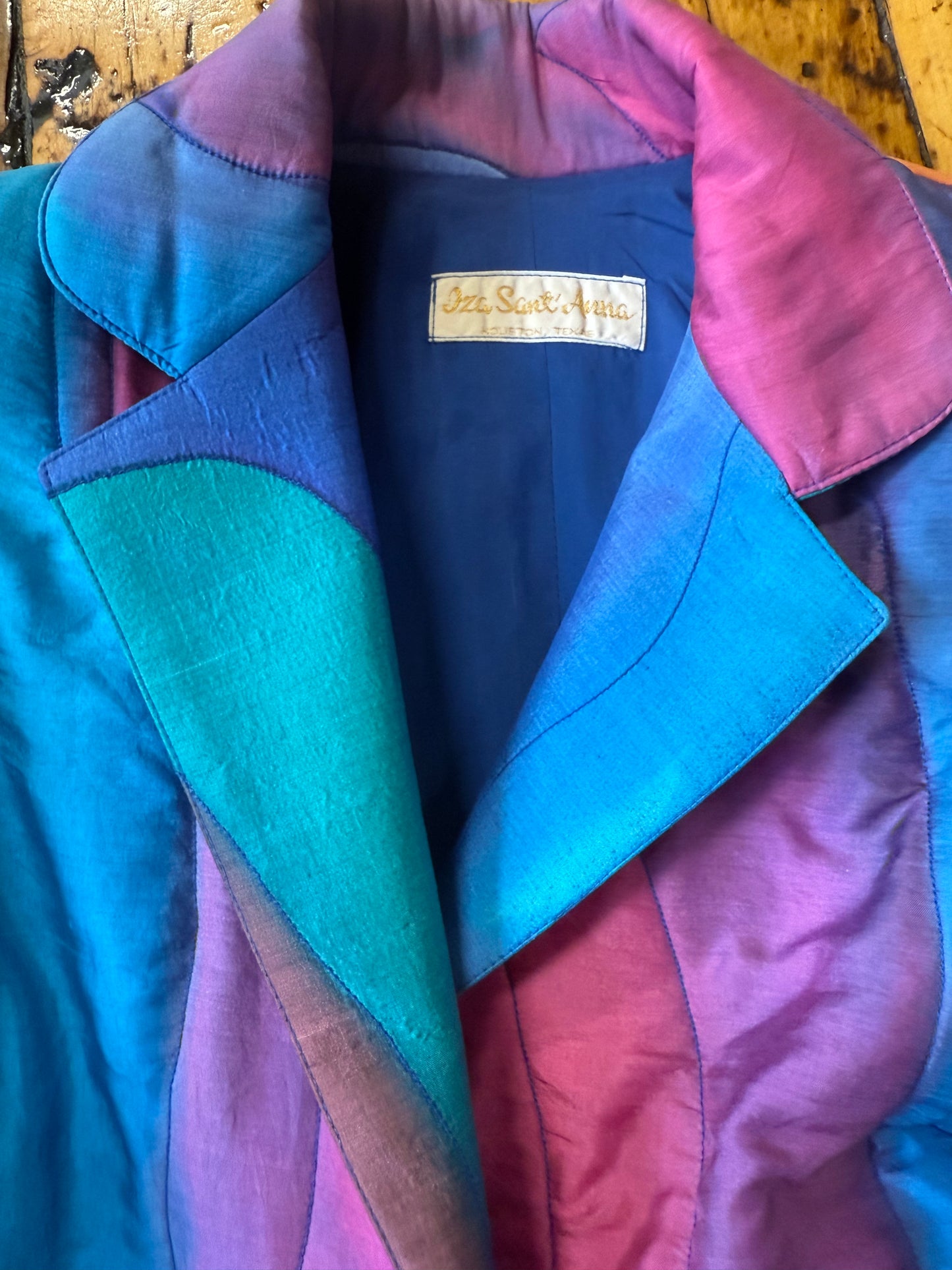 Rainbow Quilted Silk Jacket | Iza Sant' Anna
