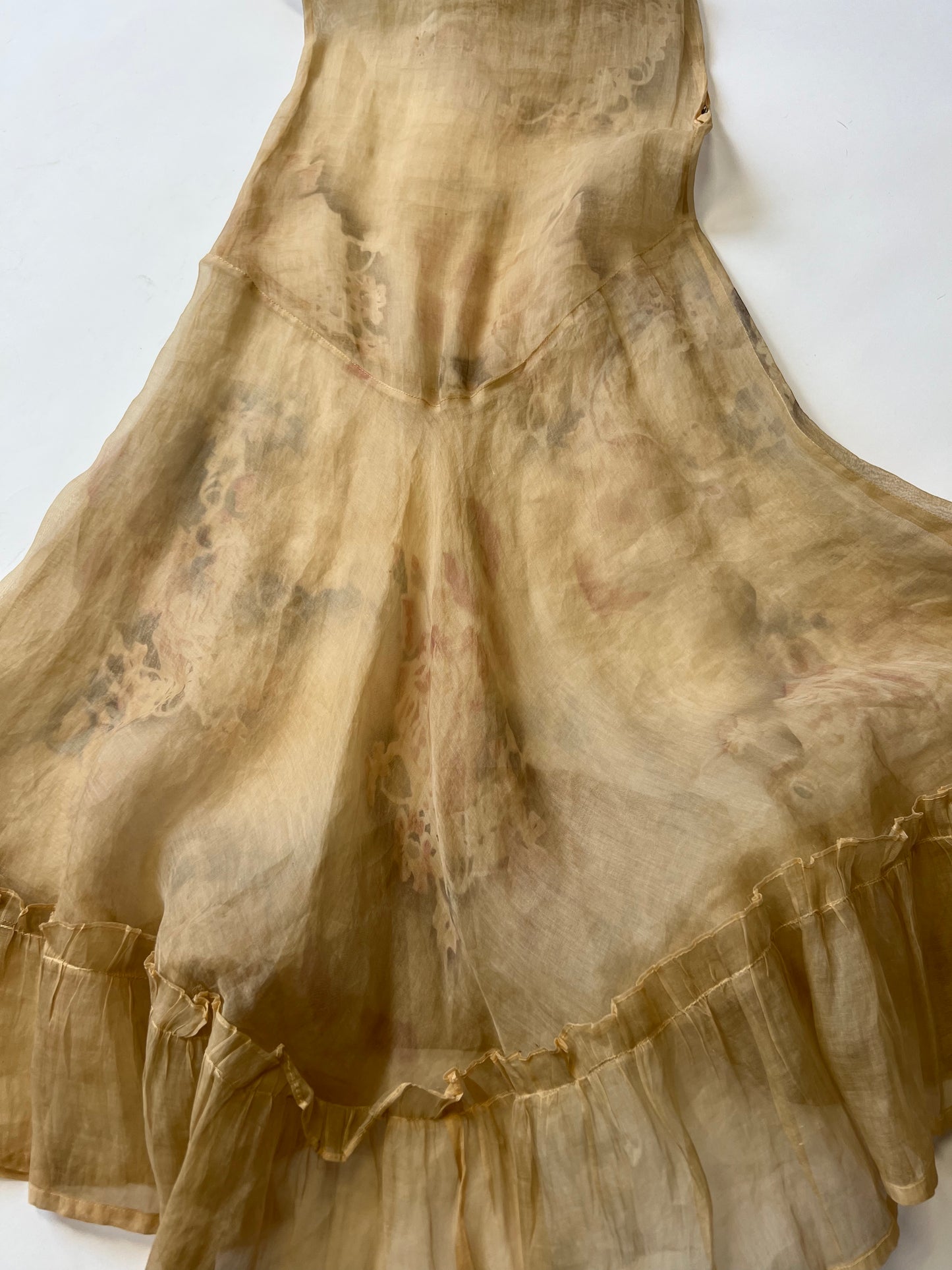 1920s Ghost Floral Dress