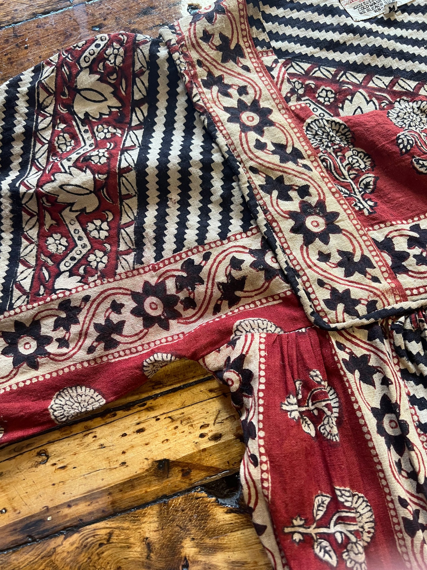 1970s Block Print Dress