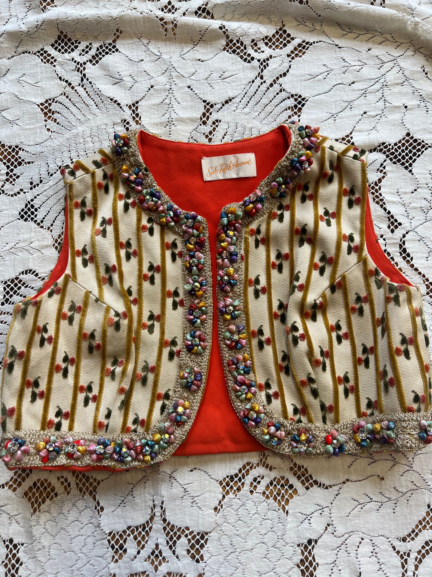 1960s Tapestry Vest | Saks Fifth Avenue