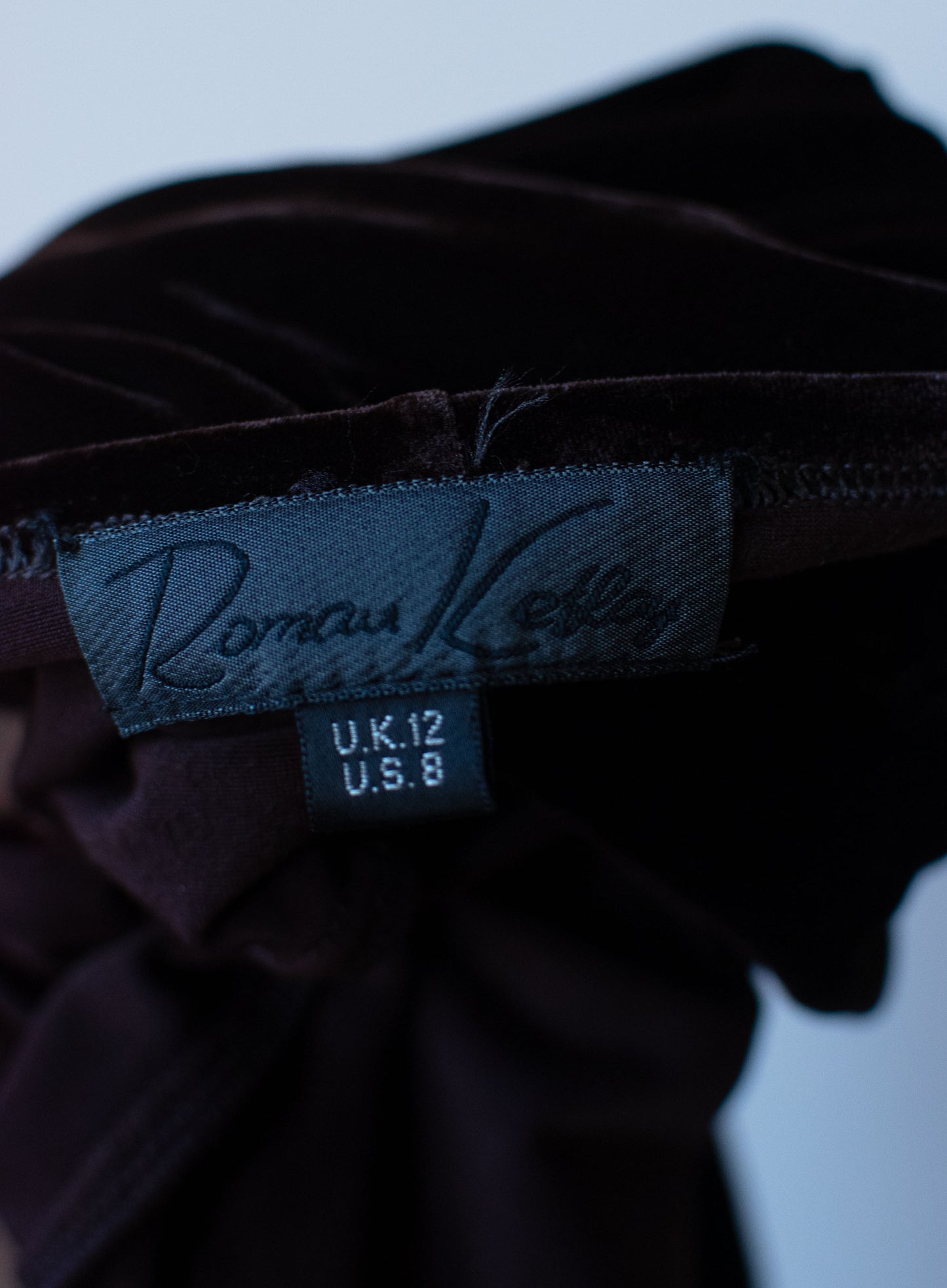 1990s Brown Velvet Dress