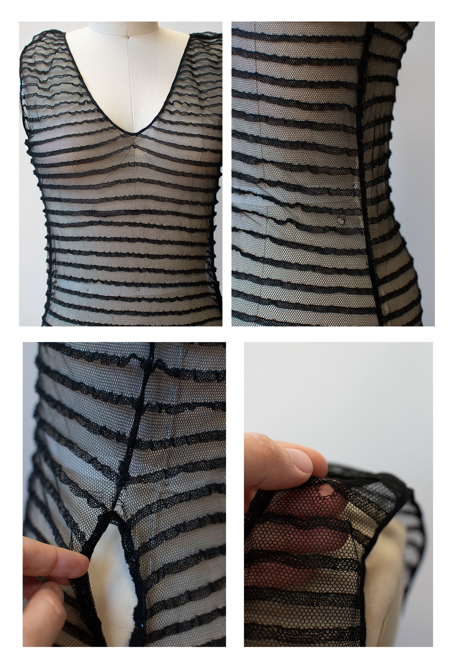 1930s Mesh Applique Gown | A Virtual Affair