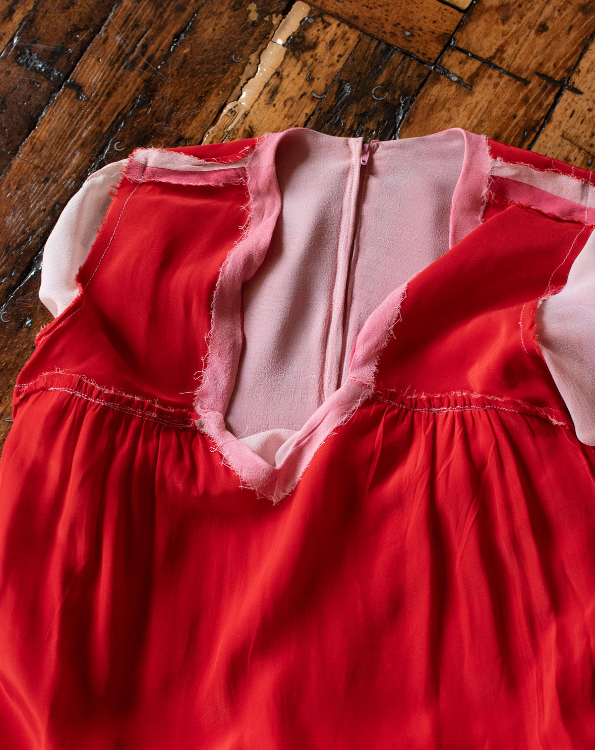 1970s Ombre Chiffon Dress