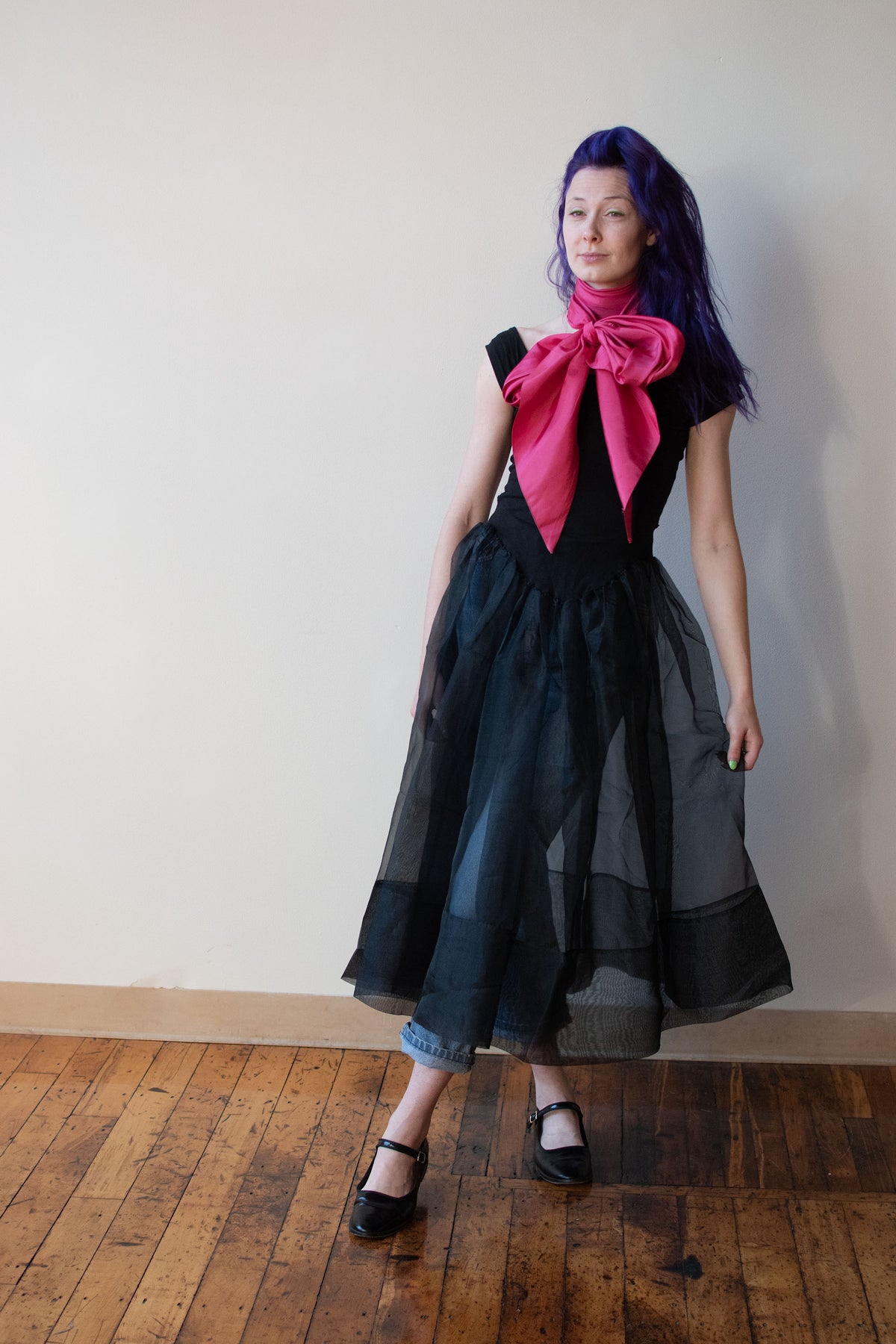 1980s Sheer Black Dress | Betsey Johnson Punk Label