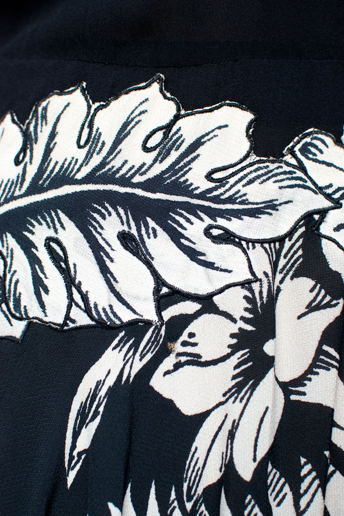1940s Printed Rayon Dress