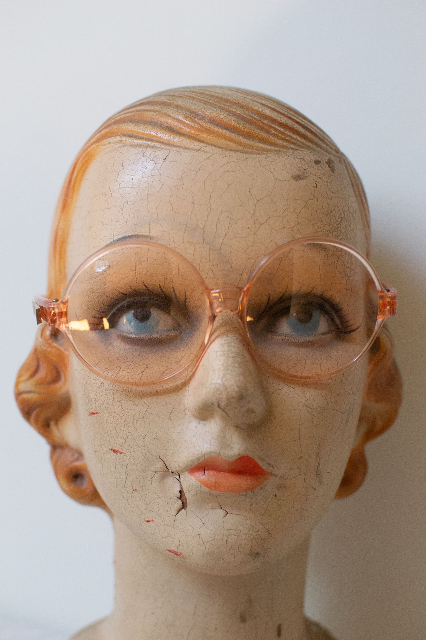 1960s Round Translucent Sunglasses | Rose