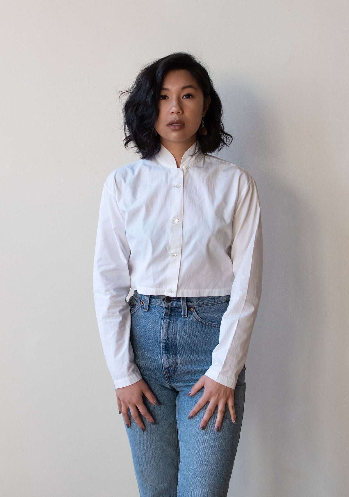 Cropped White Shirt | Romeo Gigli for Callaghan