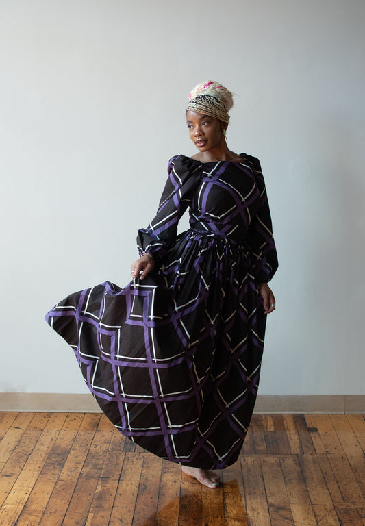 Grid Print Dress | Marimekko 1972