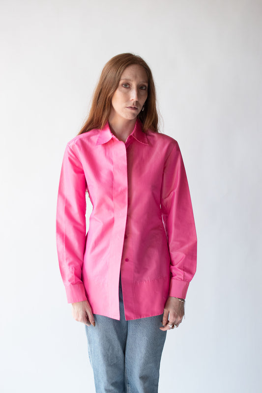 Iridescent Pink Shirt | Yves Saint Laurent Rive Gauche