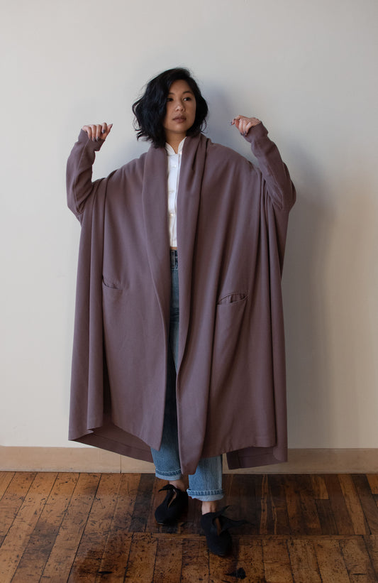1980s Mauve Wool Coat | Romeo Gigli